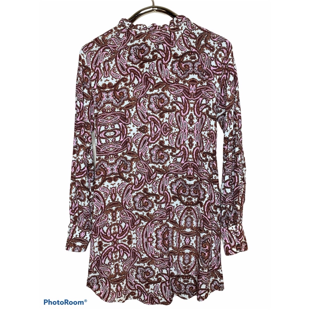 For Love & Lemons Romy Paisley Ruffle Mini Dress - Picture 3 of 9